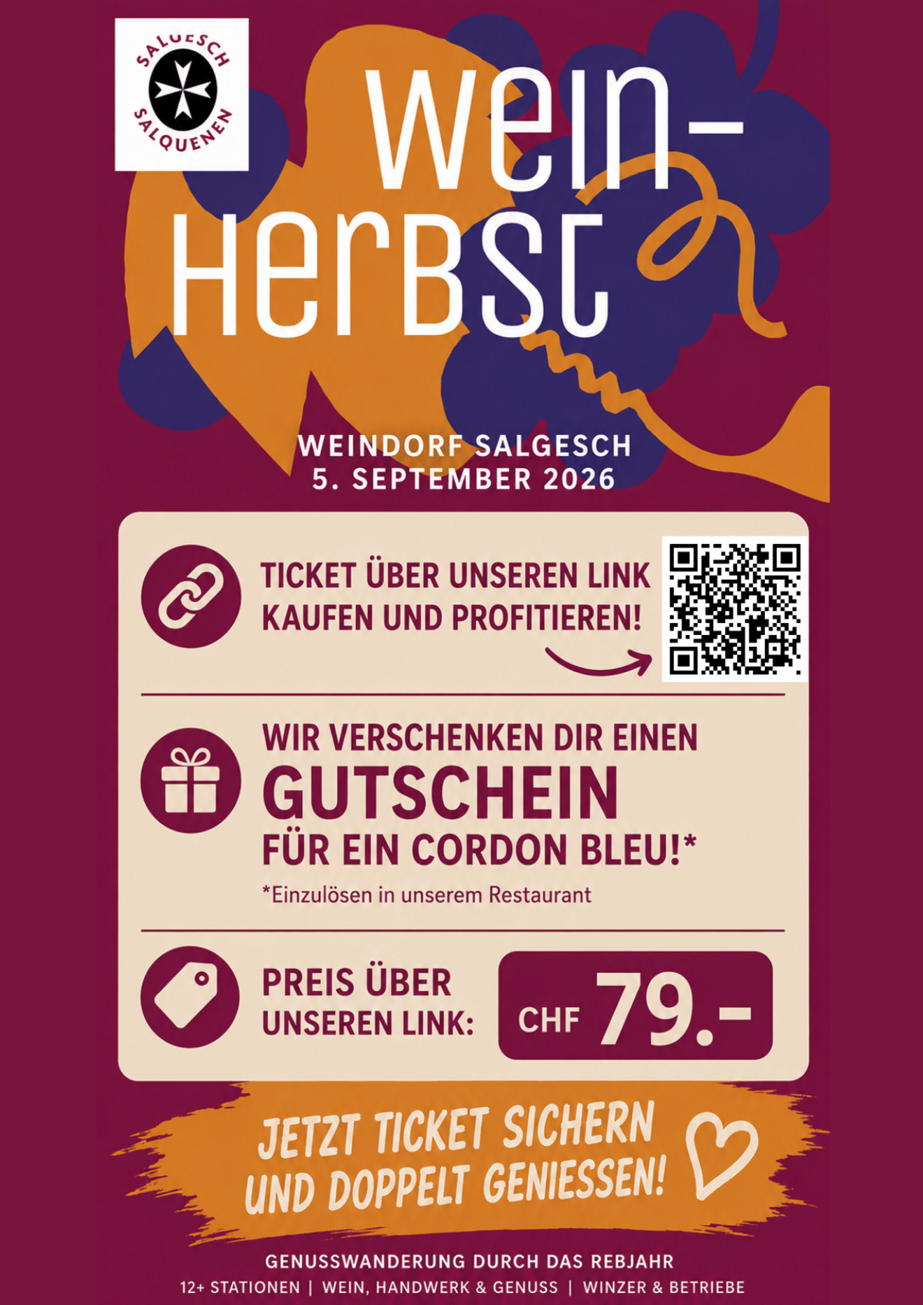 Weinherbst Salgesch am 5. September 2026